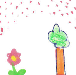 Fleur-Arbre et confetis